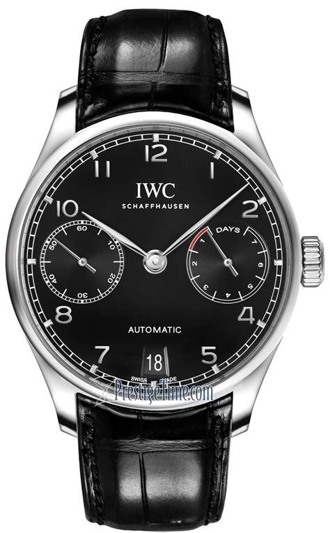 iwc portoghese ref.500703|IWC Portugieser Automatic Black Dial Men's Watch IW500703.